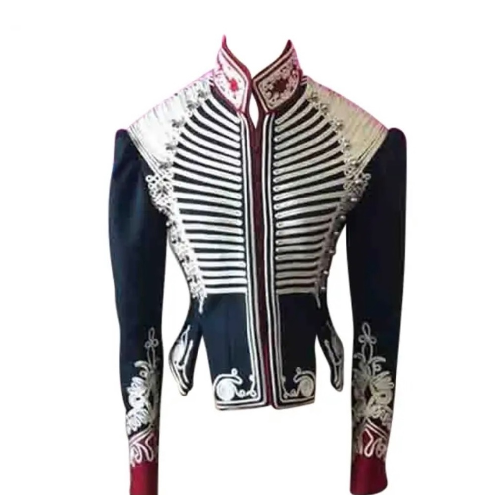 Burberry Military Jacket Navy Blue Red ( A must have staple )
